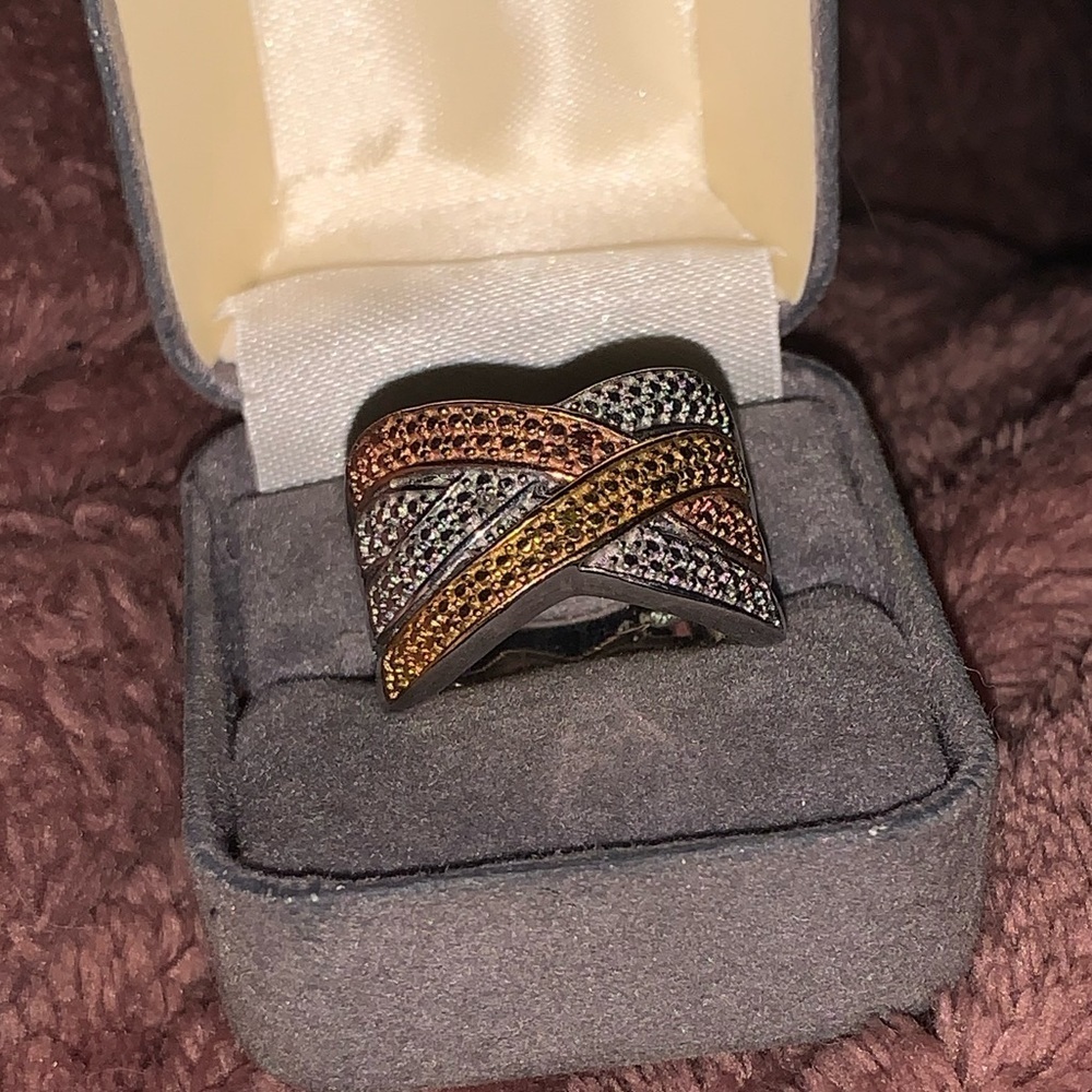 Vintage Cross Wrap Sterling Silver Ring, Size 8​